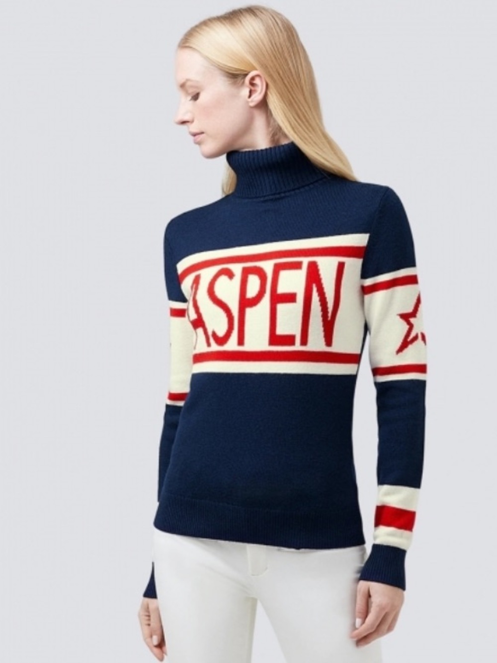 PERFECT MOMENT SCHILD SWEATER ASPEN IN NAVY - Size Small